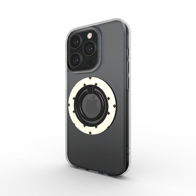 Bague Téléphone Magnétique Prestige Pois Crème