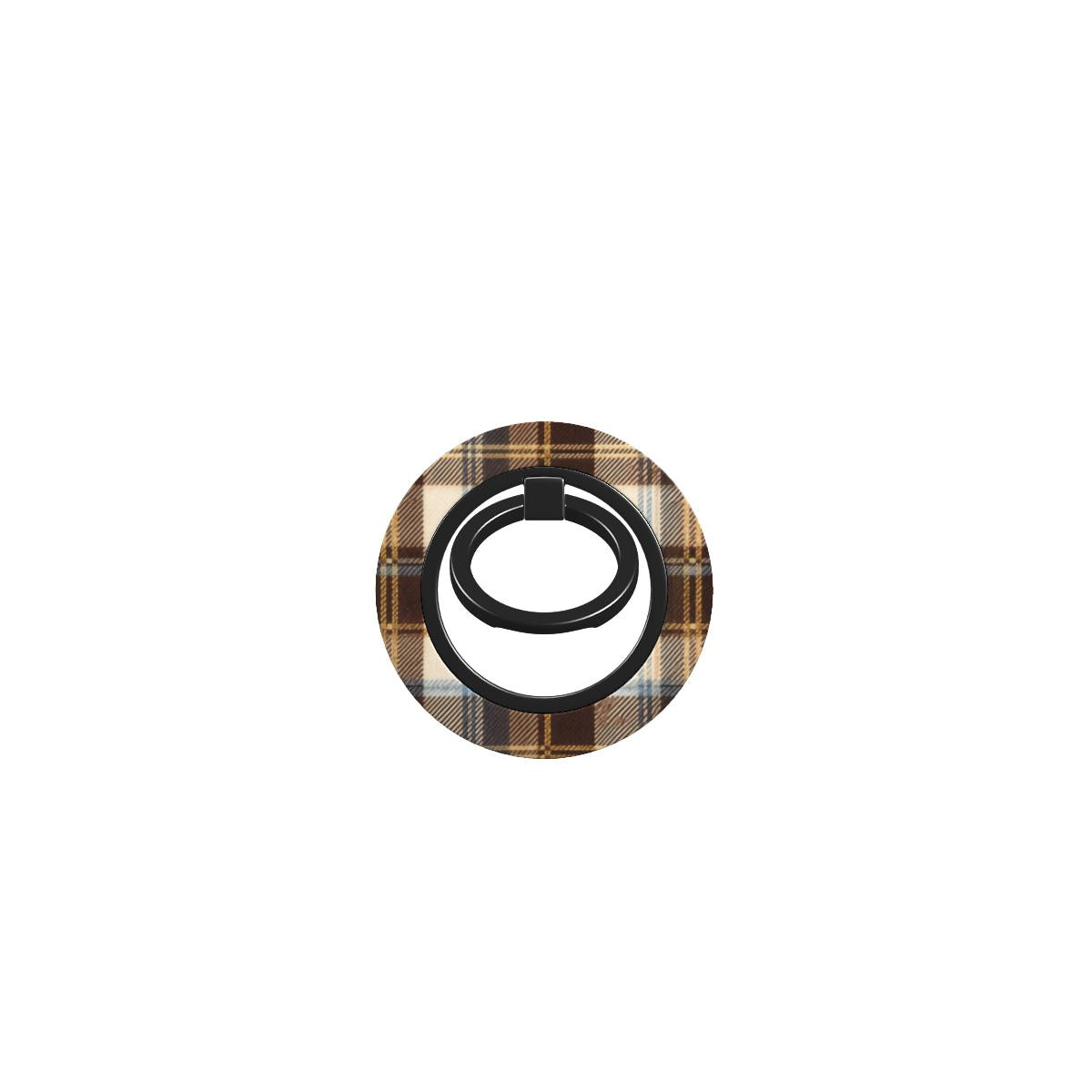 Bague Téléphone Magnétique Prestige Tartan Café