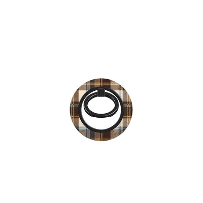 Bague Téléphone Magnétique Prestige Tartan Café