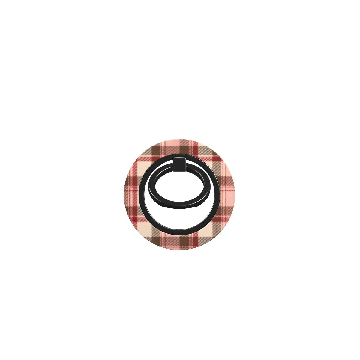 Bague Téléphone Magnétique Prestige Tartan Rose