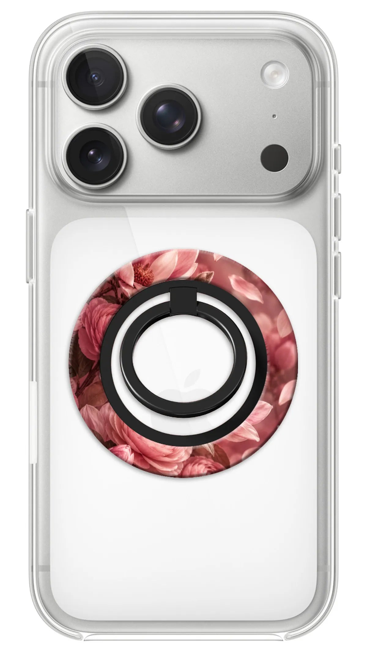 Bague Téléphone Magnétique Prestige Blush, bague magnétique fixée au dos du téléphone, pour une prise en main sûre et un support vidéo pratique