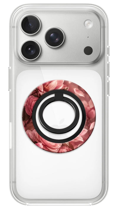 Bague Téléphone Magnétique Prestige Blush, bague magnétique fixée au dos du téléphone, pour une prise en main sûre et un support vidéo pratique
