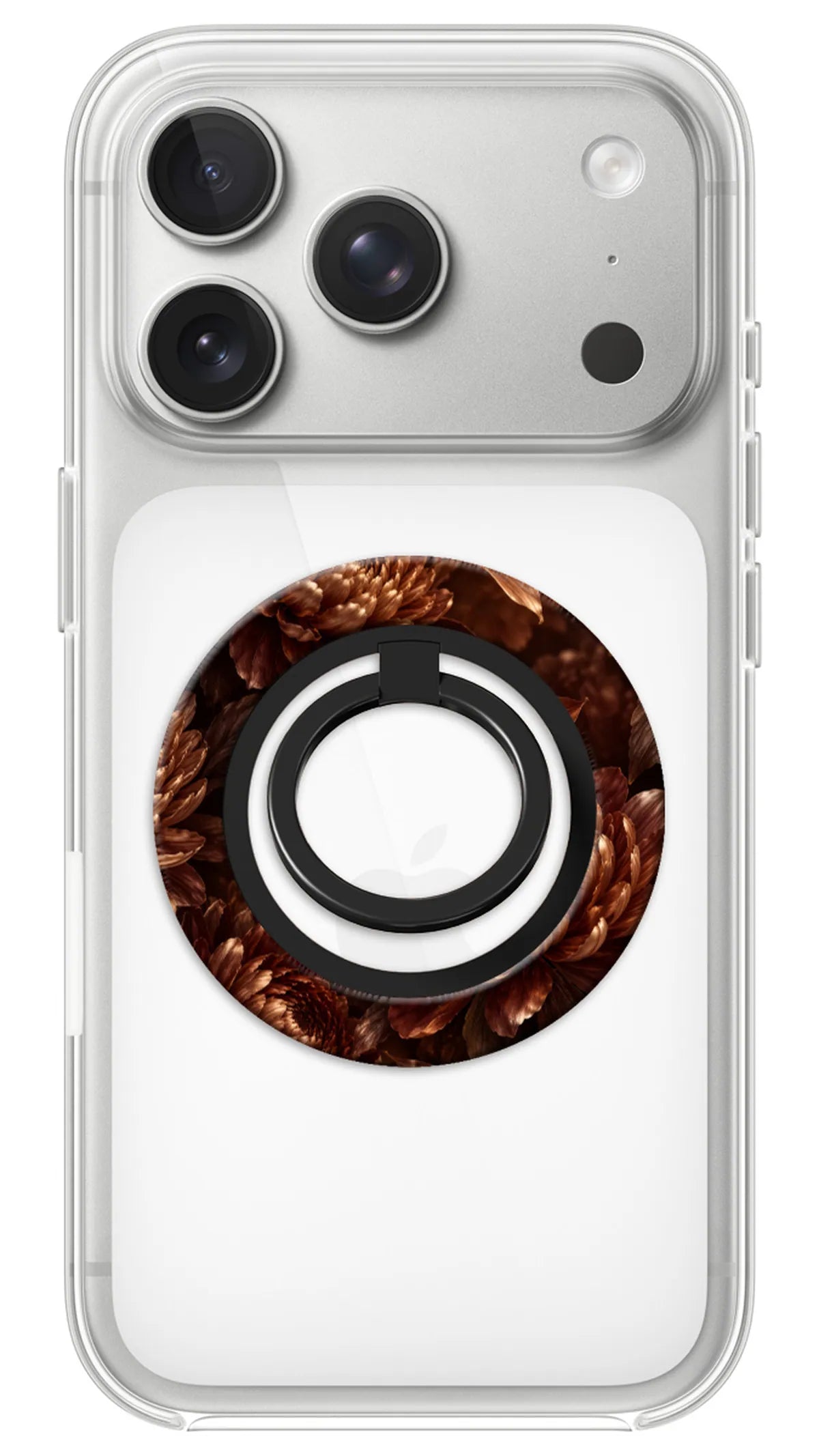 Bague Téléphone Magnétique Prestige Bronze, bague magnétique fixée au dos du téléphone, pour une prise en main sûre et un support vidéo pratique