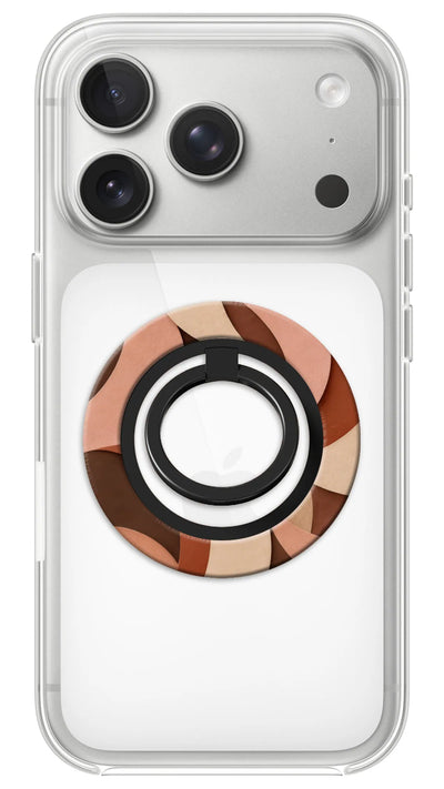 Bague Téléphone Magnétique Prestige Canyon, bague magnétique fixée au dos du téléphone, pour une prise en main sûre et un support vidéo pratique