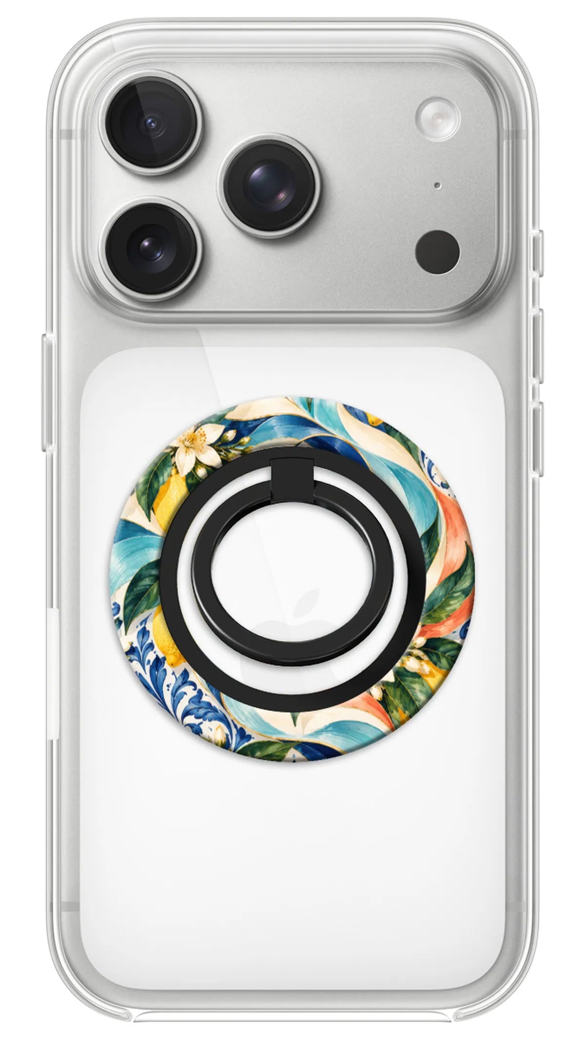 Bague Téléphone Magnétique Prestige Capri, bague magnétique fixée au dos du téléphone, pour une prise en main sûre et un support vidéo pratique