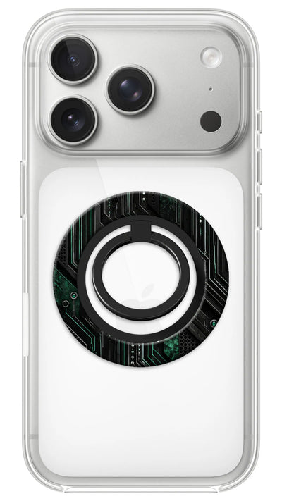 Bague Téléphone Magnétique Prestige Circuit, bague magnétique fixée au dos du téléphone, pour une prise en main sûre et un support vidéo pratique