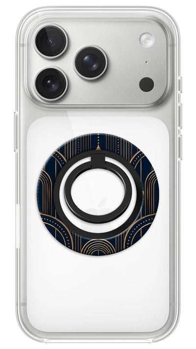 Bague Téléphone Magnétique Prestige Deco Nuit, bague magnétique fixée au dos du téléphone, pour une prise en main sûre et un support vidéo pratique