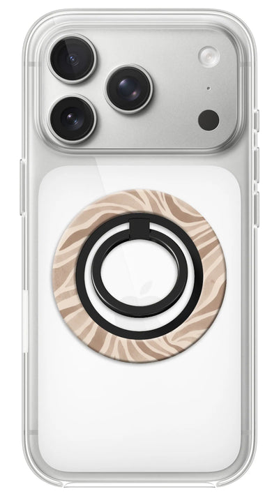 Bague Téléphone Magnétique Prestige Dune, bague magnétique fixée au dos du téléphone, pour une prise en main sûre et un support vidéo pratique