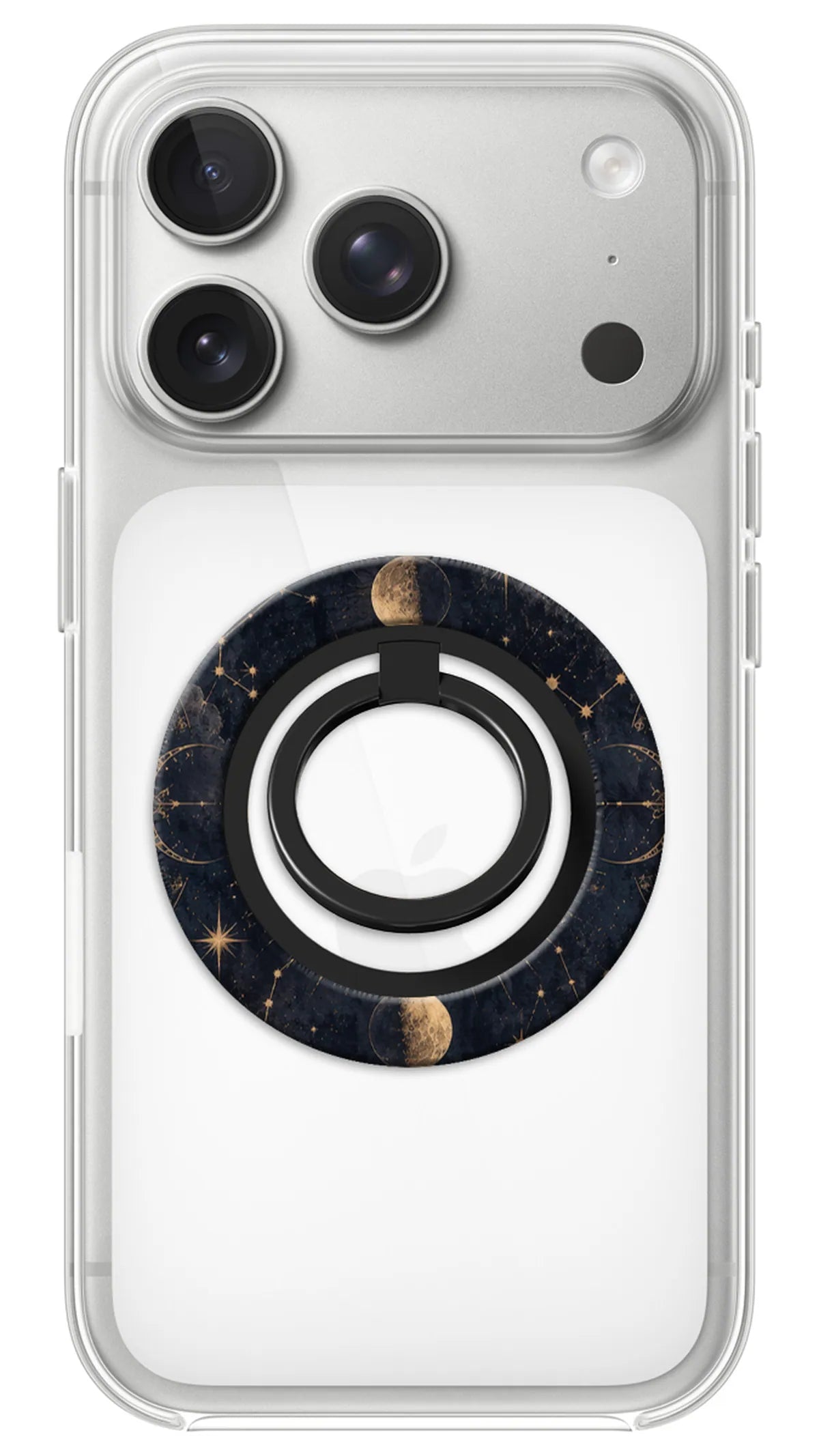 Bague Téléphone Magnétique Prestige Éclipse, bague magnétique fixée au dos du téléphone, pour une prise en main sûre et un support vidéo pratique