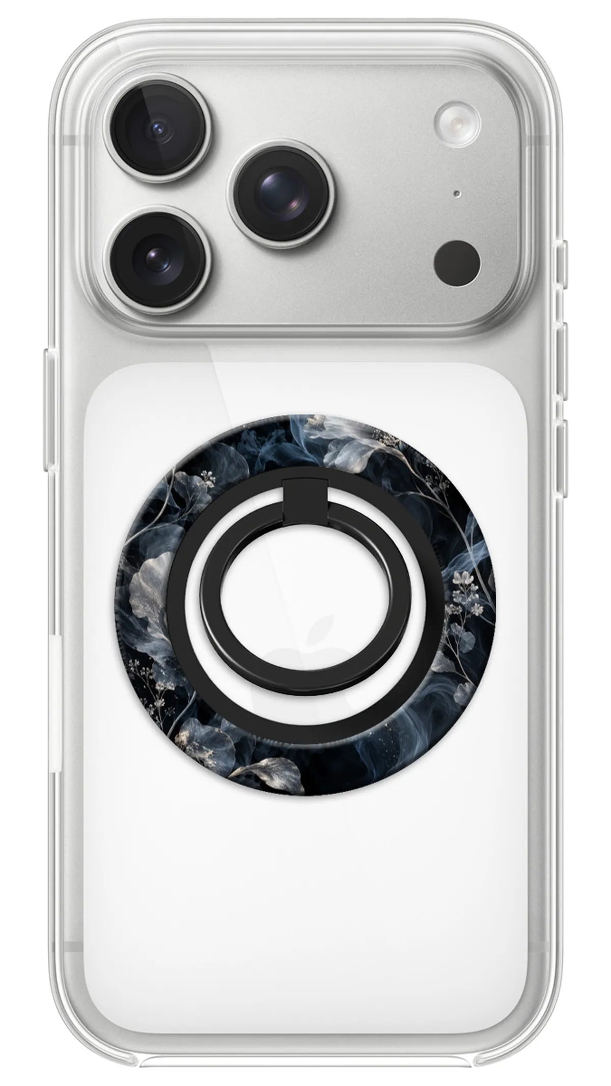 Bague Téléphone Magnétique Prestige Fumée, bague magnétique fixée au dos du téléphone, pour une prise en main sûre et un support vidéo pratique
