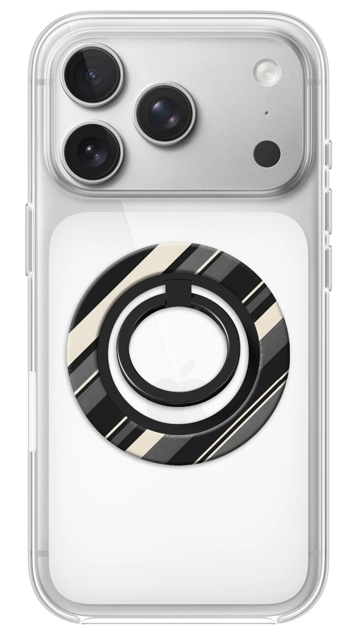Bague Téléphone Magnétique Prestige Graphite, bague magnétique fixée au dos du téléphone, pour une prise en main sûre et un support vidéo pratique