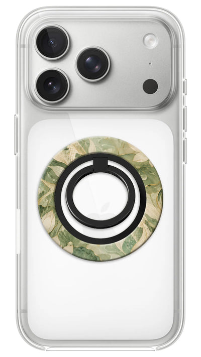 Bague Téléphone Magnétique Prestige Jade, bague magnétique fixée au dos du téléphone, pour une prise en main sûre et un support vidéo pratique