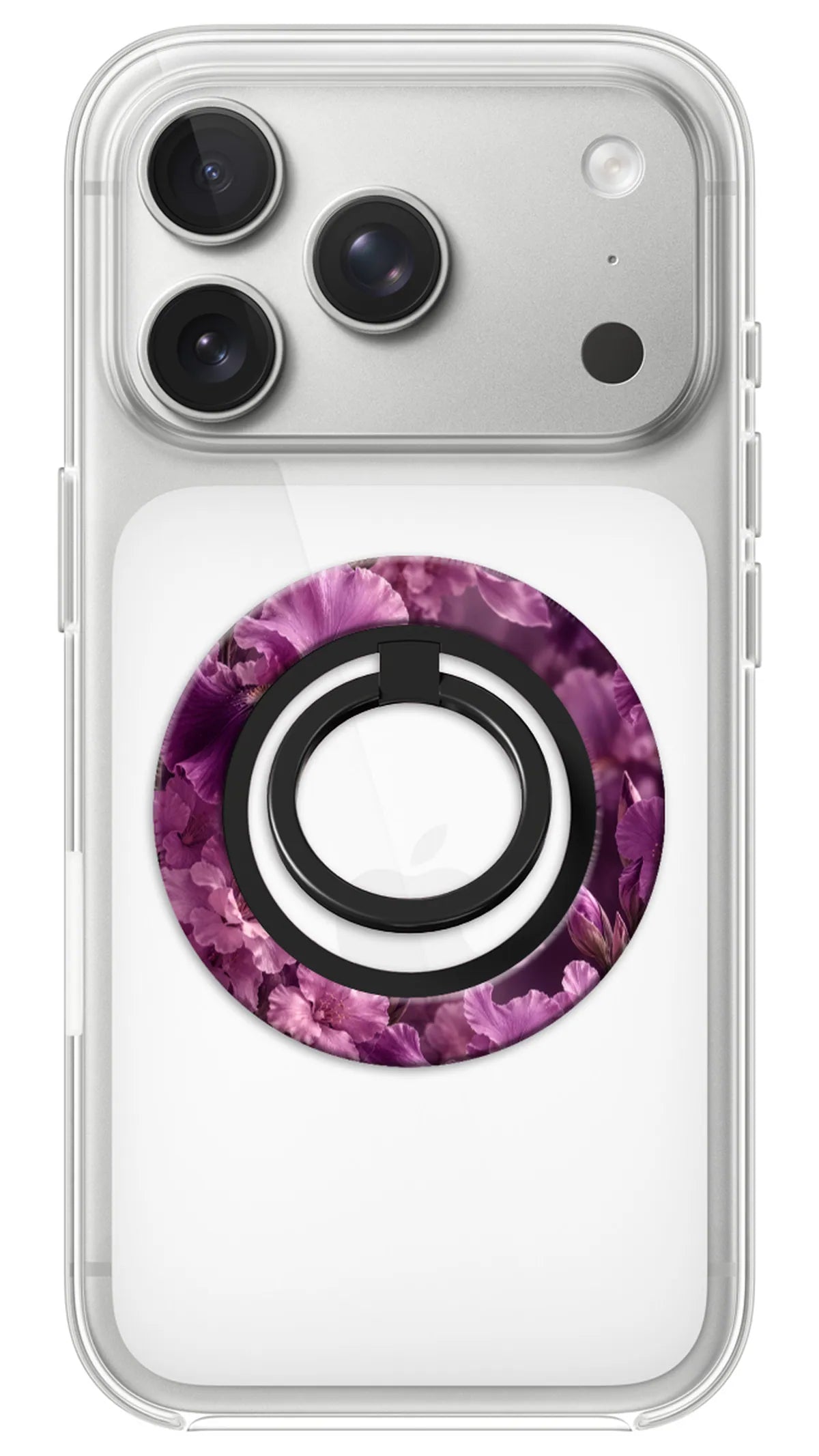 Bague Téléphone Magnétique Prestige Lilas, bague magnétique fixée au dos du téléphone, pour une prise en main sûre et un support vidéo pratique