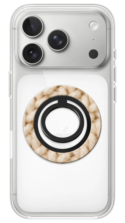 Bague Téléphone Magnétique Prestige Maille, bague magnétique fixée au dos du téléphone, pour une prise en main sûre et un support vidéo pratique