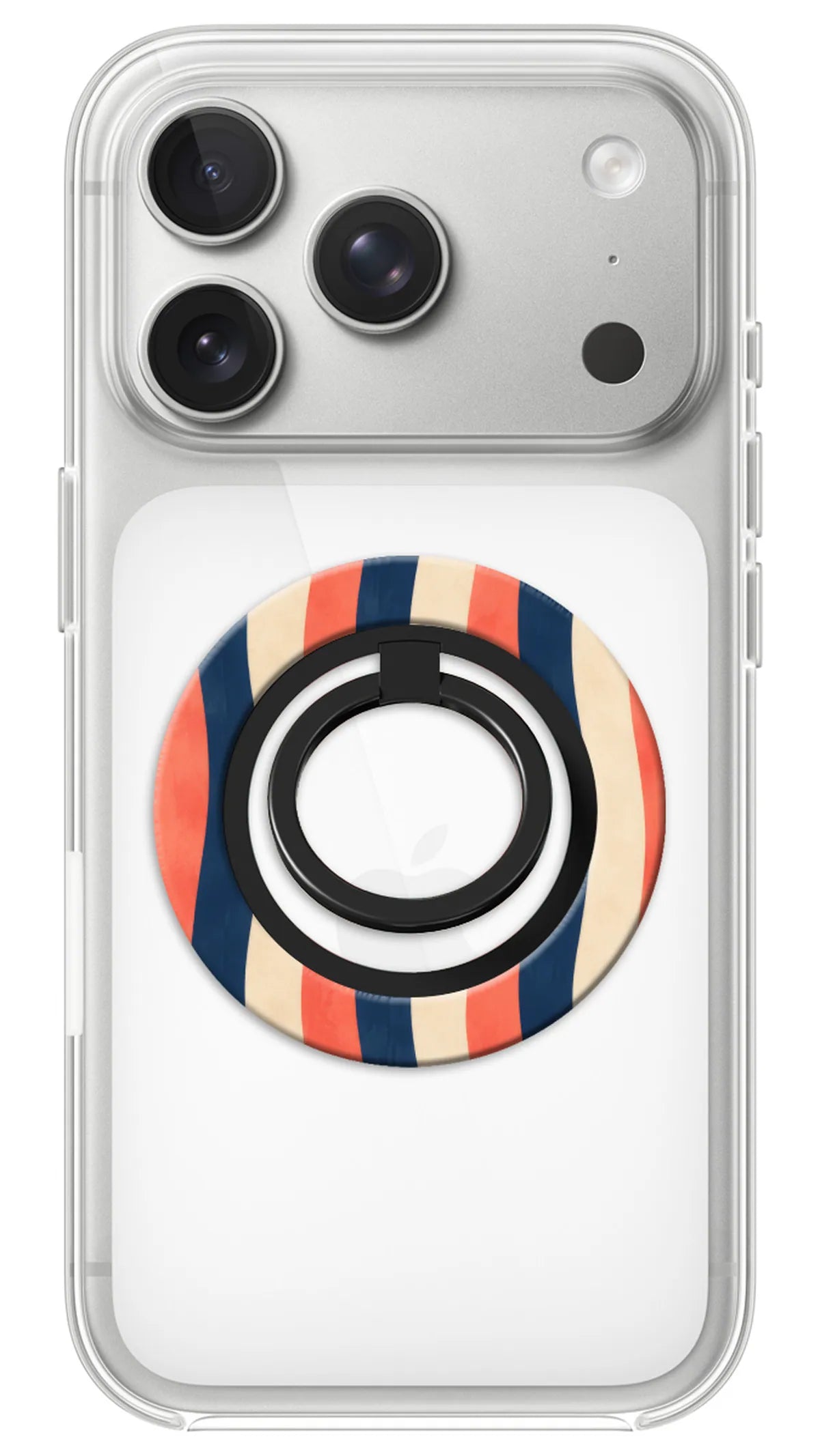 Bague Téléphone Magnétique Prestige Marinière, bague magnétique fixée au dos du téléphone, pour une prise en main sûre et un support vidéo pratique