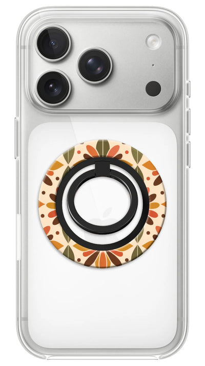 Bague Téléphone Magnétique Prestige Mosaïque, bague magnétique fixée au dos du téléphone, pour une prise en main sûre et un support vidéo pratique