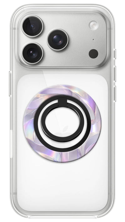 Bague Téléphone Magnétique Prestige Opale, bague magnétique fixée au dos du téléphone, pour une prise en main sûre et un support vidéo pratique