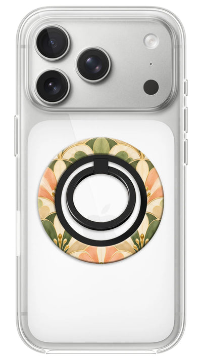 Bague Téléphone Magnétique Prestige Palmette, bague magnétique fixée au dos du téléphone, pour une prise en main sûre et un support vidéo pratique