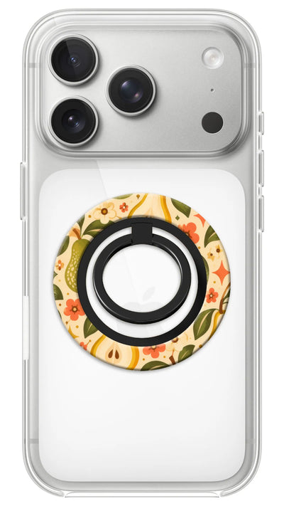 Bague Téléphone Magnétique Prestige Poire, bague magnétique fixée au dos du téléphone, pour une prise en main sûre et un support vidéo pratique