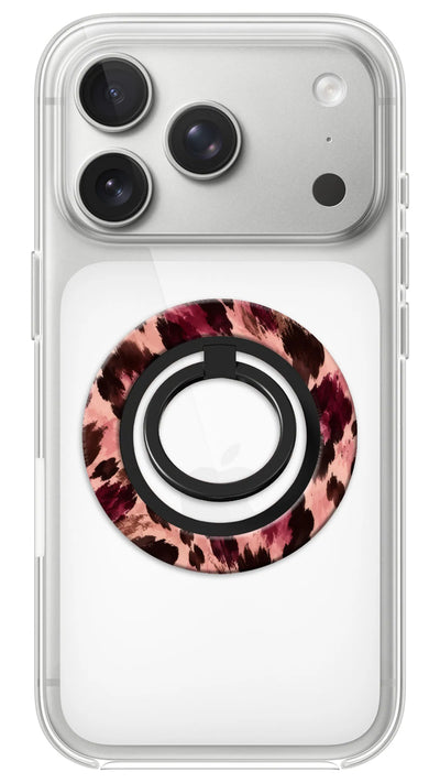 Bague Téléphone Magnétique Prestige Rosafauve, bague magnétique fixée au dos du téléphone, pour une prise en main sûre et un support vidéo pratique