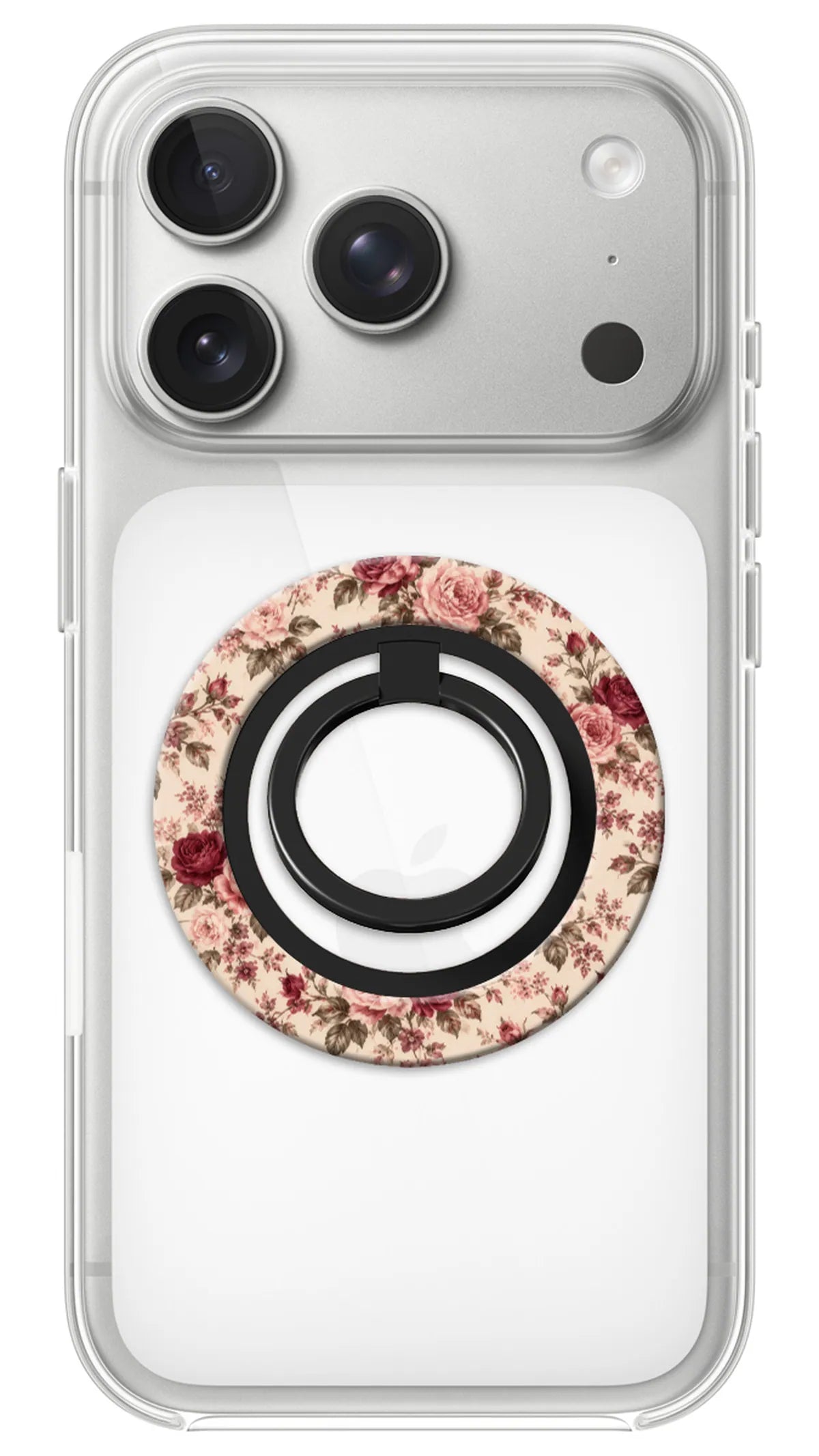 Bague Téléphone Magnétique Prestige Roseraie, bague magnétique fixée au dos du téléphone, pour une prise en main sûre et un support vidéo pratique