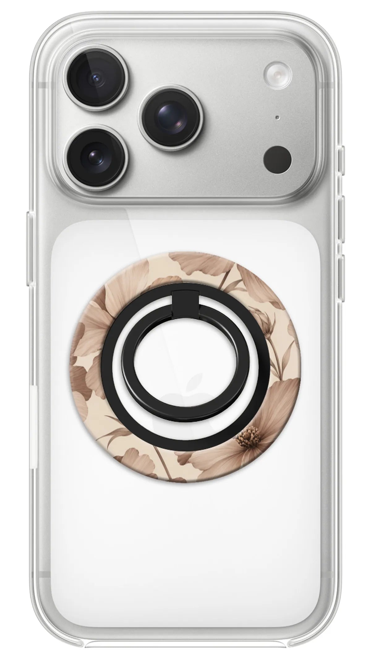 Bague Téléphone Magnétique Prestige Sable, bague magnétique fixée au dos du téléphone, pour une prise en main sûre et un support vidéo pratique
