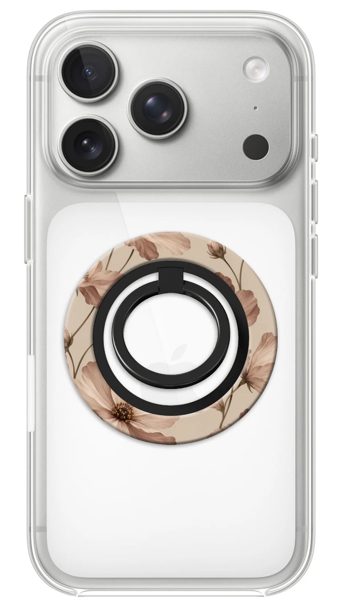 Bague Téléphone Magnétique Prestige Sépia, bague magnétique fixée au dos du téléphone, pour une prise en main sûre et un support vidéo pratique