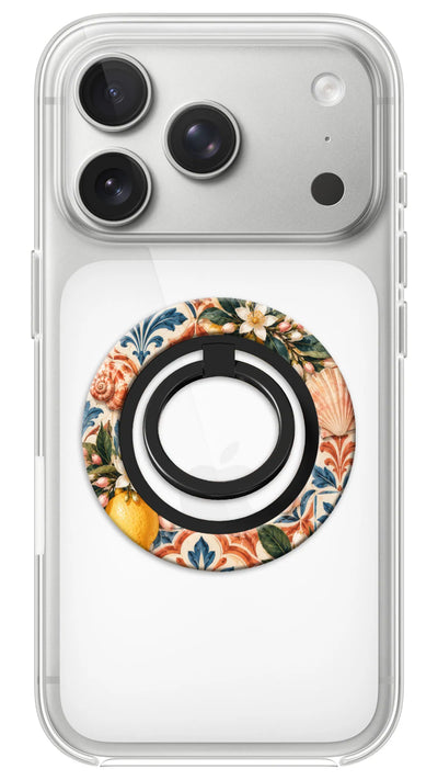 Bague Téléphone Magnétique Prestige Sicilia, bague magnétique fixée au dos du téléphone, pour une prise en main sûre et un support vidéo pratique