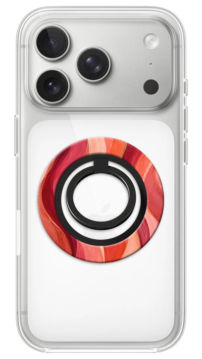 Bague Téléphone Magnétique Prestige Sorbet, bague magnétique fixée au dos du téléphone, pour une prise en main sûre et un support vidéo pratique