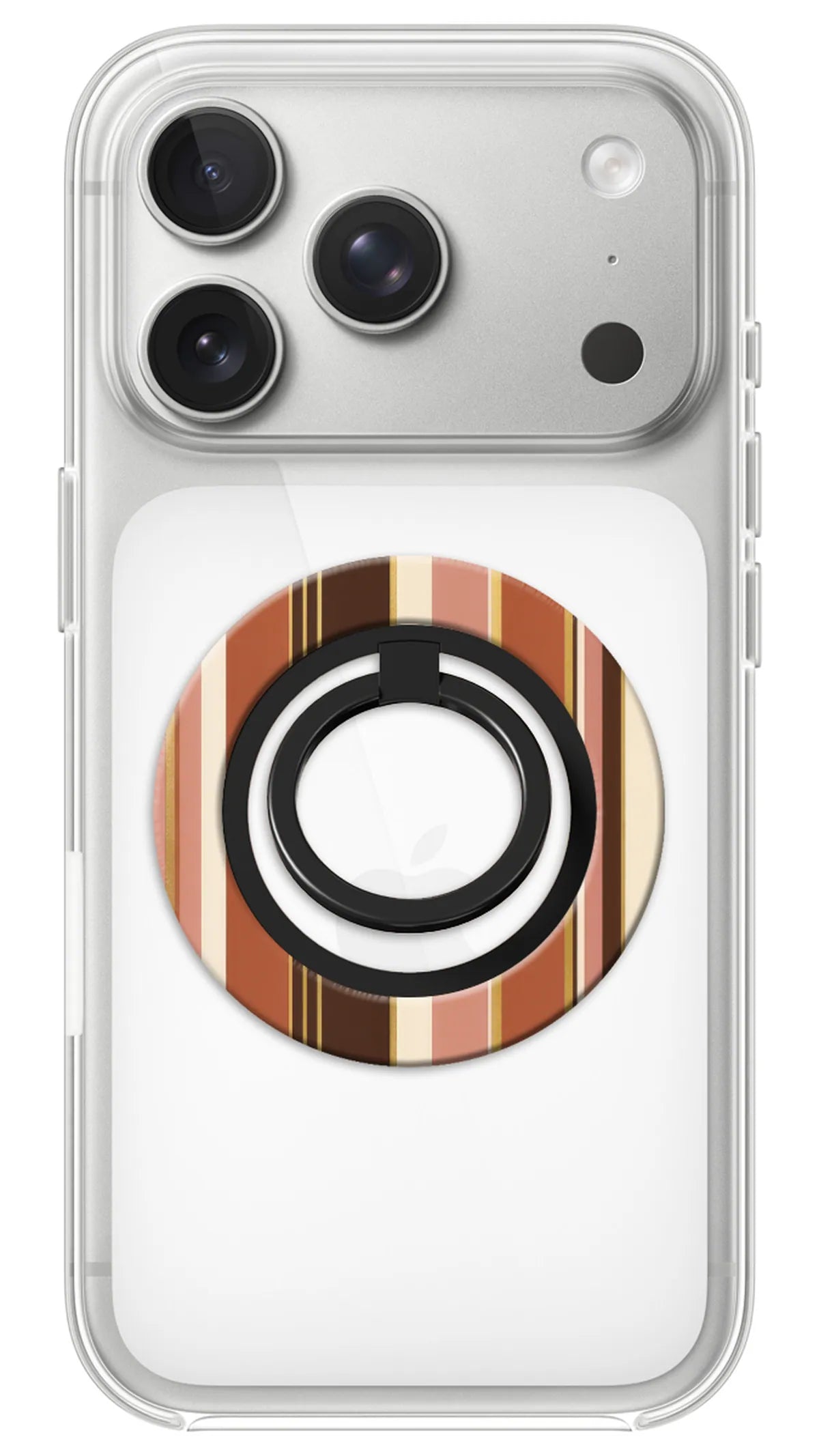 Bague Téléphone Magnétique Prestige Terracotta, bague magnétique fixée au dos du téléphone, pour une prise en main sûre et un support vidéo pratique