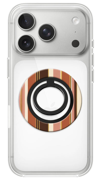 Bague Téléphone Magnétique Prestige Terracotta, bague magnétique fixée au dos du téléphone, pour une prise en main sûre et un support vidéo pratique