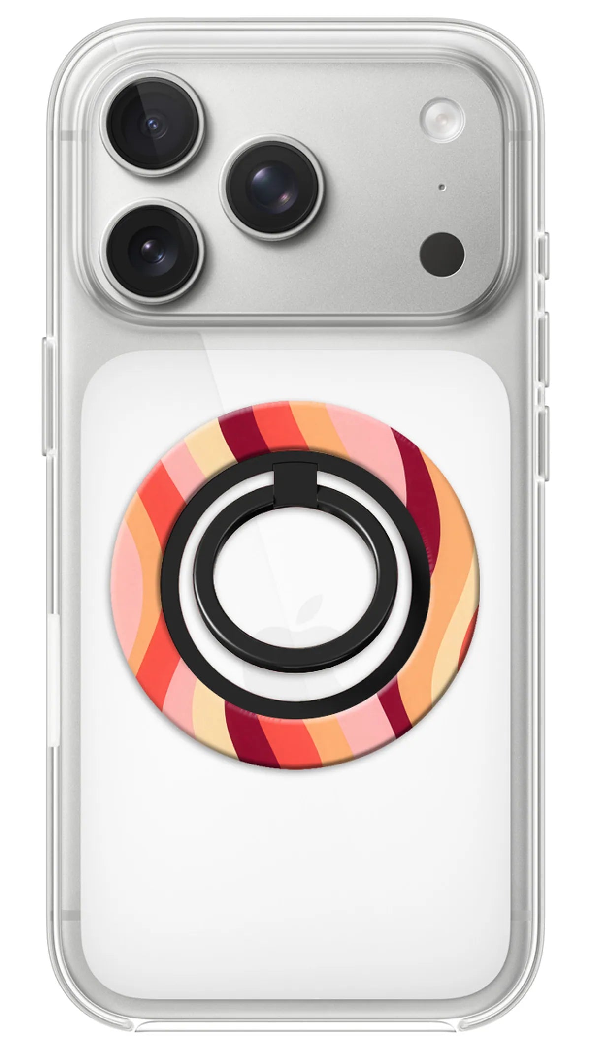 Bague Téléphone Magnétique Prestige Wave Pop, bague magnétique fixée au dos du téléphone, pour une prise en main sûre et un support vidéo pratique