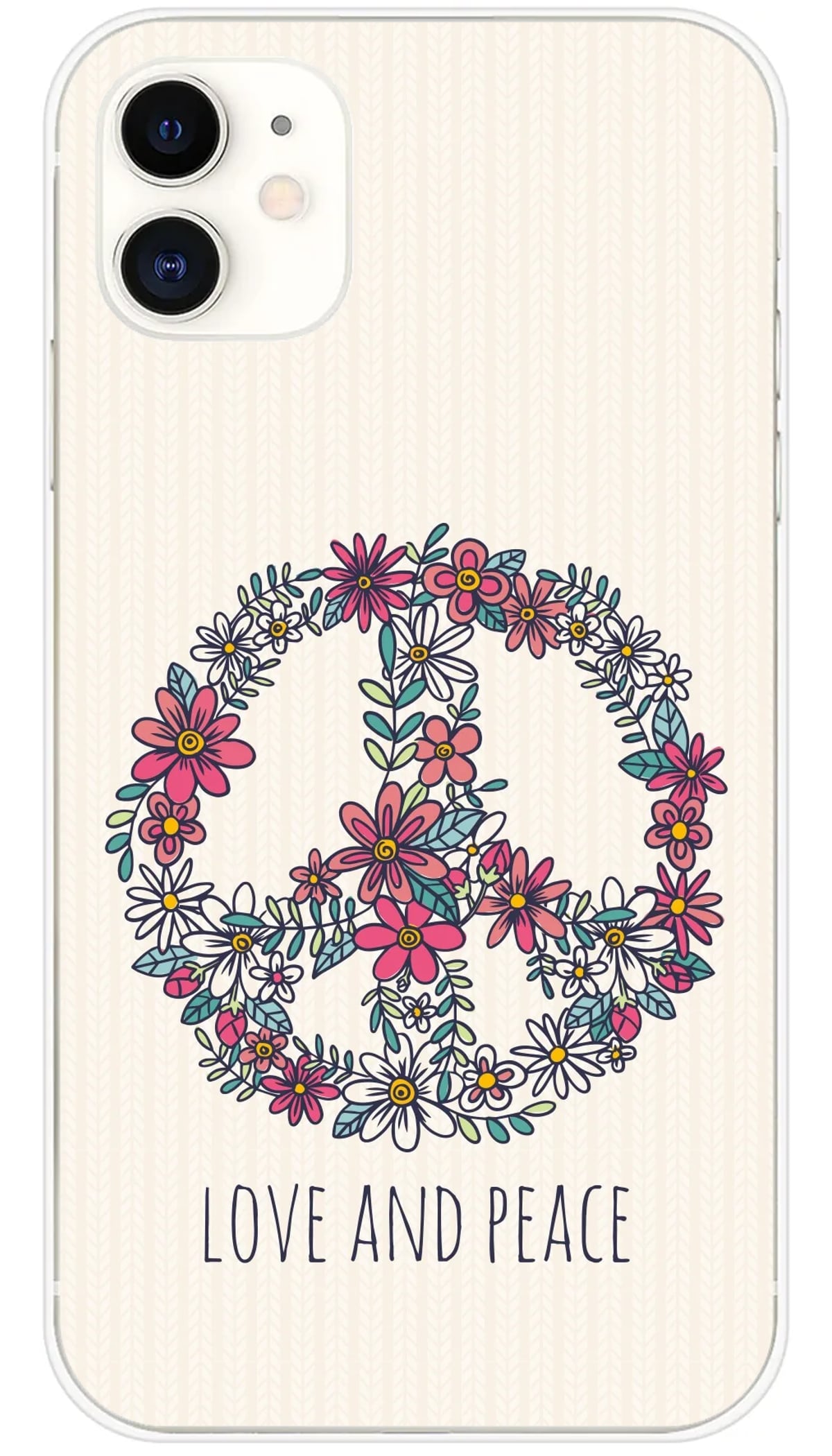 Coque iPhone Love and peace floral - iPhone 11