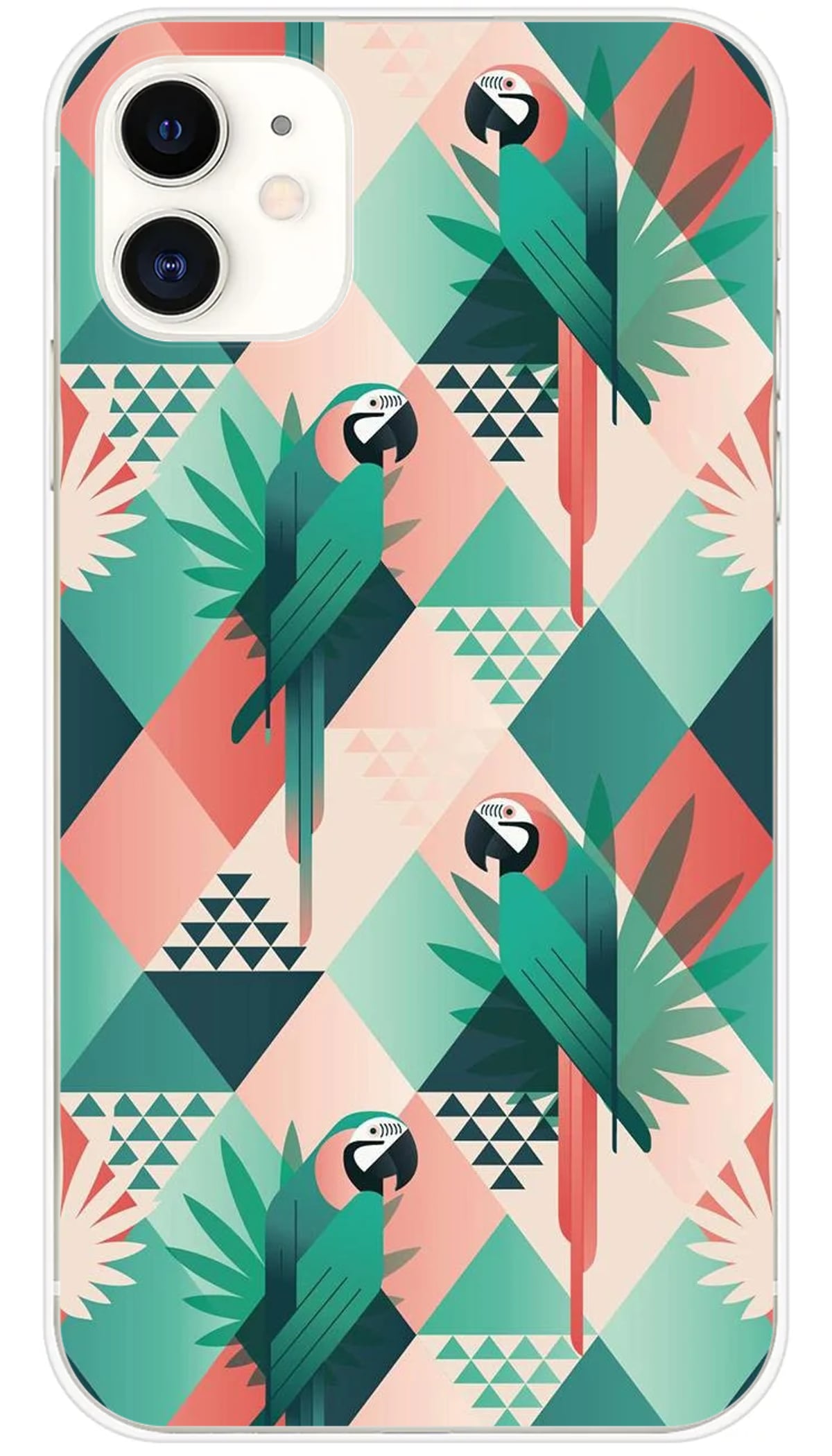 Coque iPhone Perroquet géométrique - iPhone 11