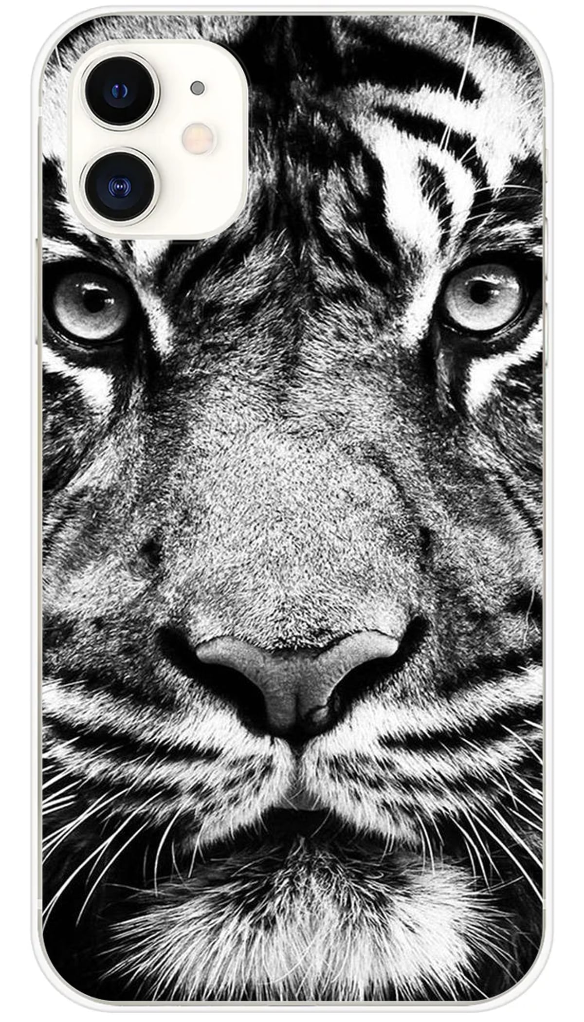 Coque iPhone Tigre blanc et noir - iPhone 11