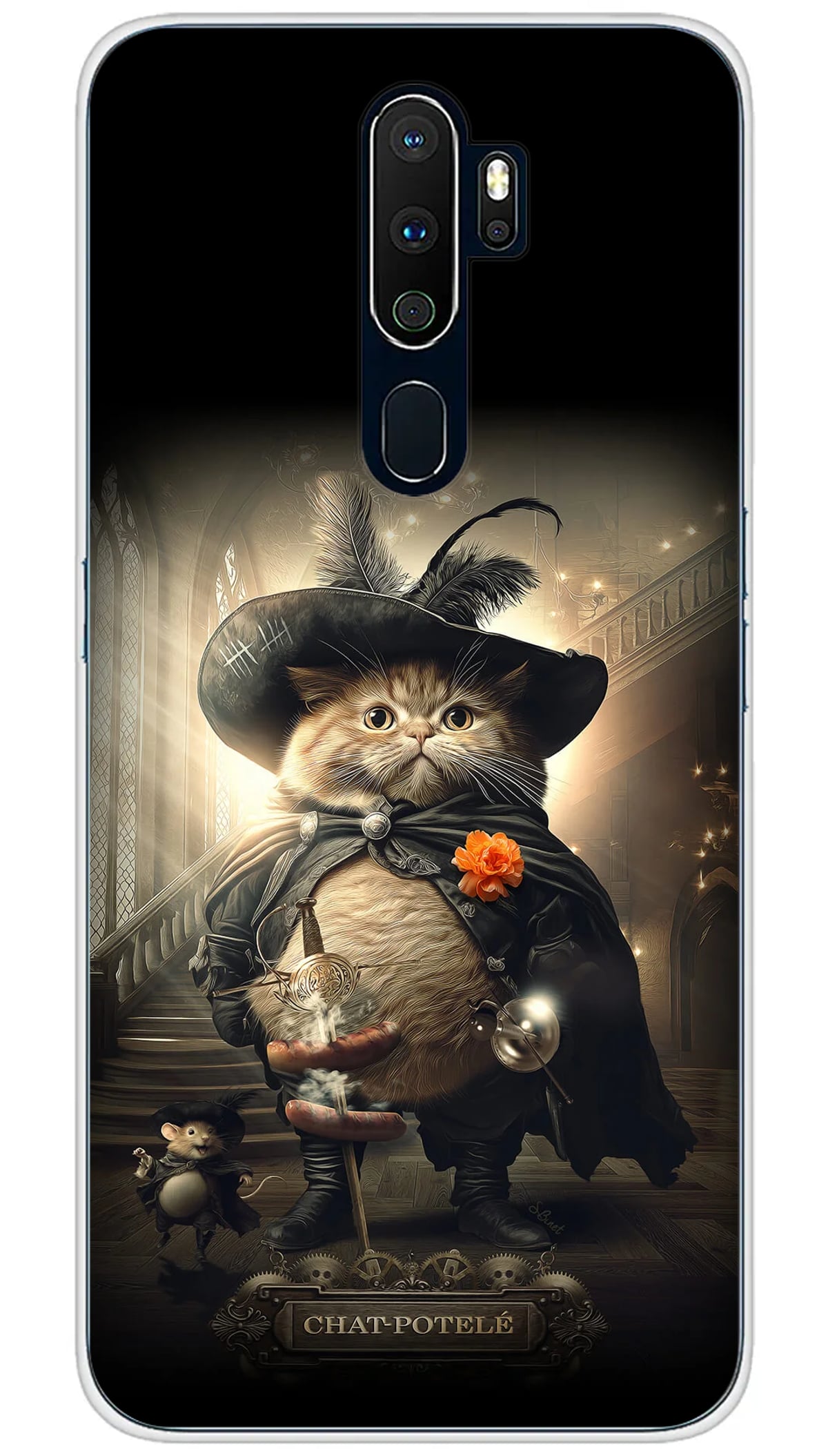 Coque Oppo SB Chat-Potelé - A5 2020