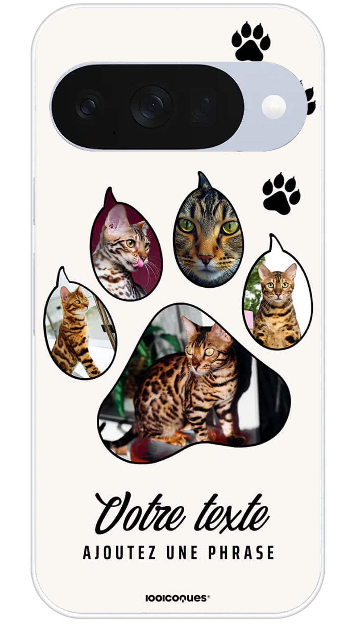 Coque personnalisée Google Pattes de Chat - Pixel 10
