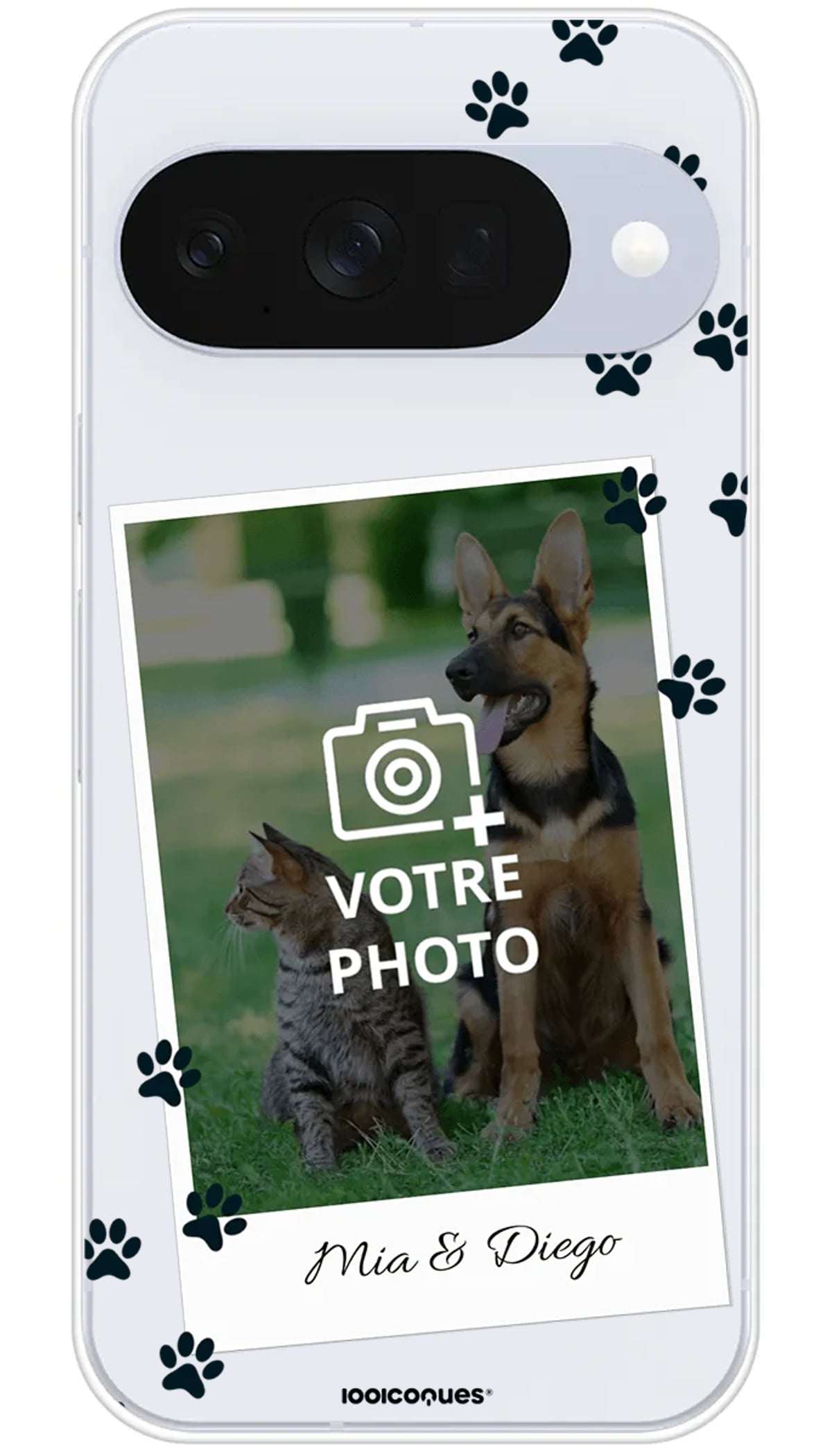 Coque personnalisée Google Polaroid Chiens & Chats - Pixel 10