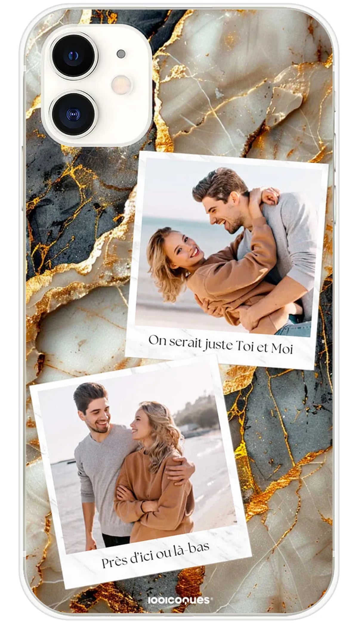 Coque personnalisée iPhone Polaroid Marbres - iPhone 11