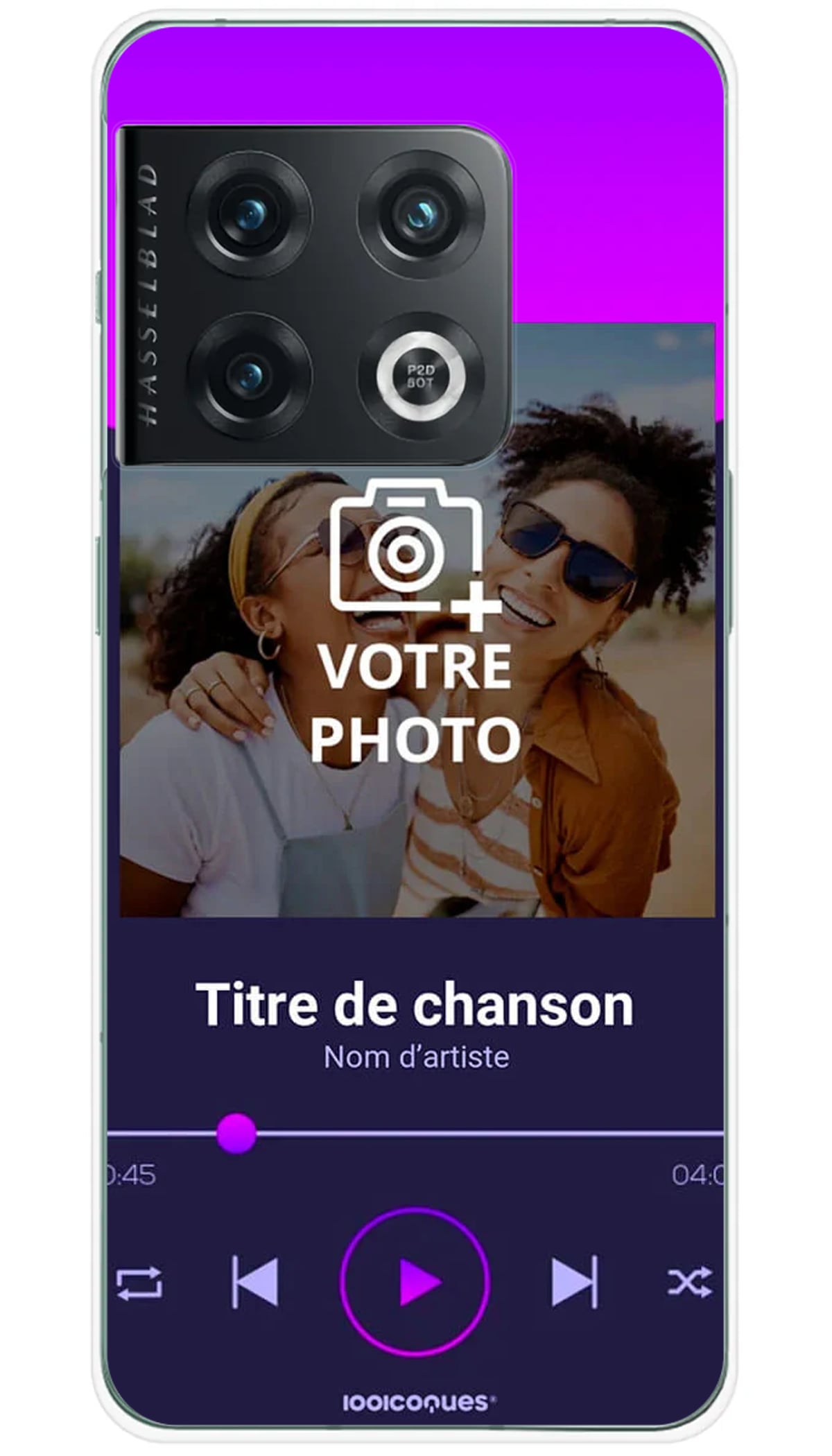 Coque personnalisée OnePlus Lecteur Musique Violet - 10 Pro 5G