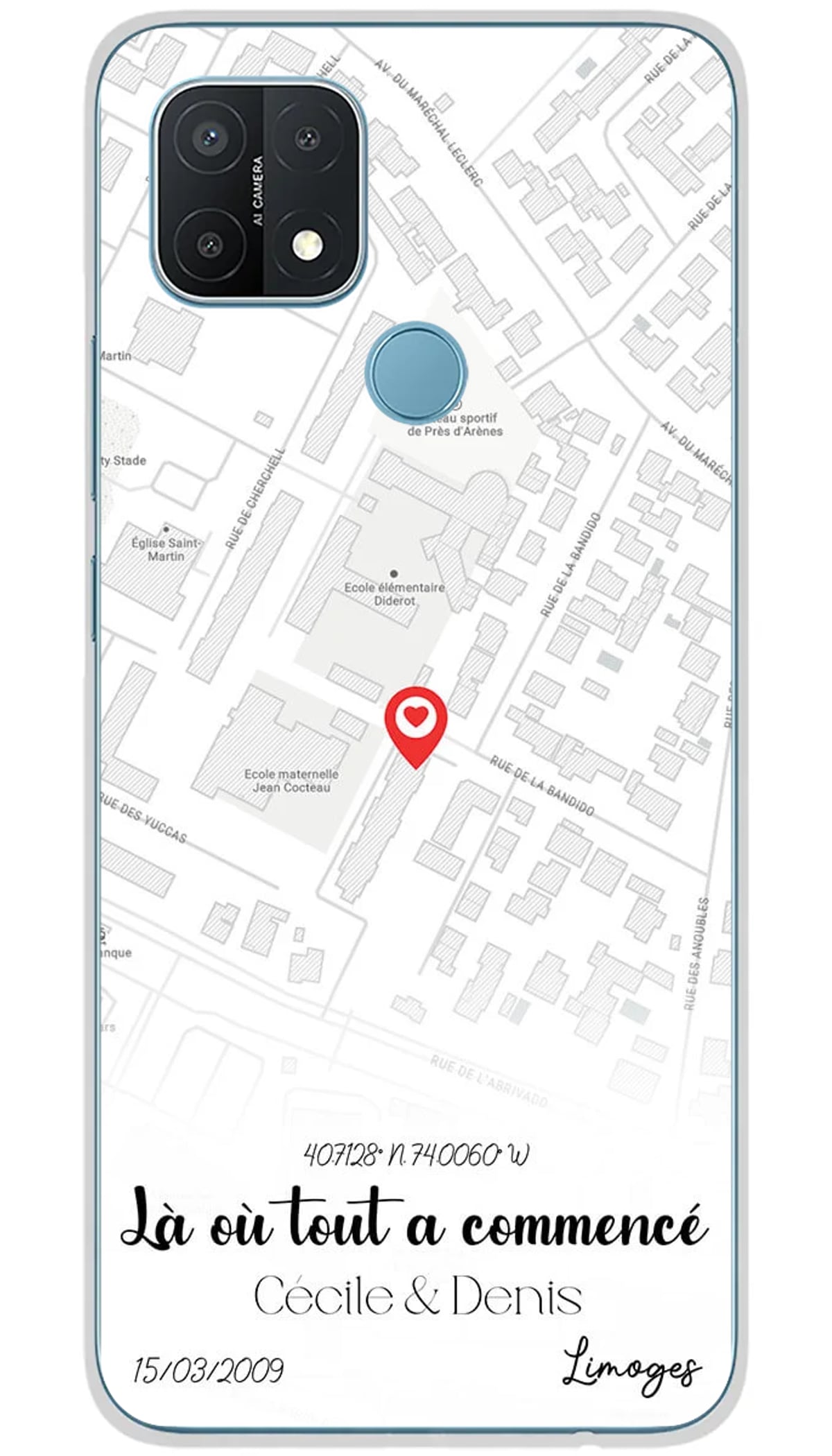 Coque personnalisée Oppo Map City - A15