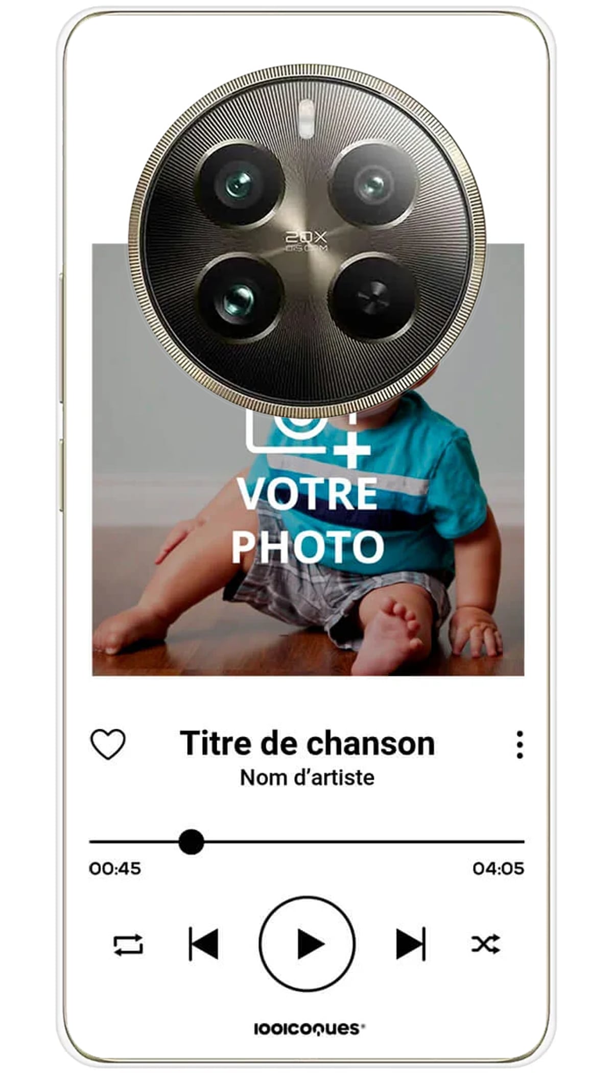Coque personnalisée Realme Lecteur Musique Transparent - 12 Pro 5G