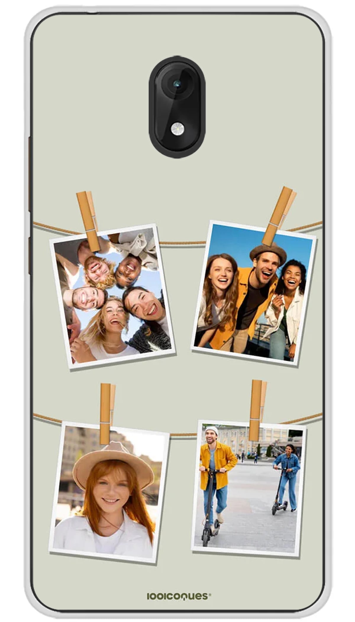 Coque personnalisée Wiko Polaroid 4 photos - Jerry 3