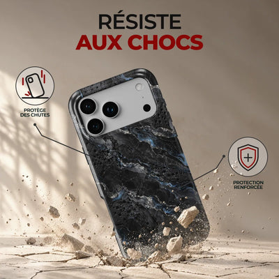 Coque Prestige Basalte, résiste aux chocs : protège des chutes, protection renforcée