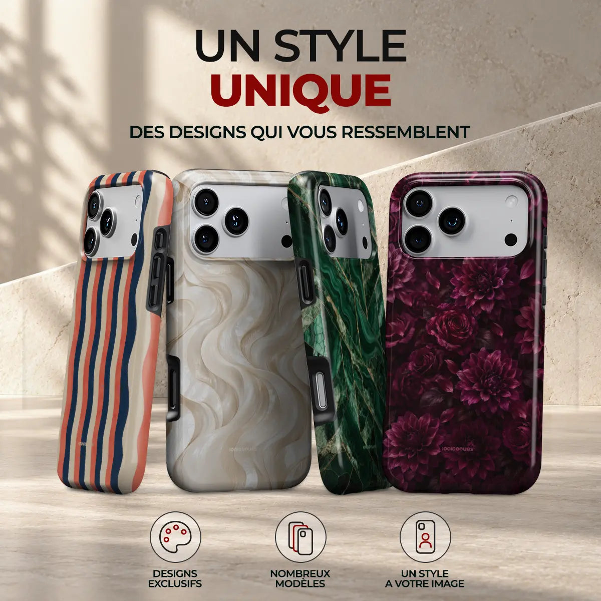 Coque Prestige Calla, un style unique : des designs exclusifs, de nombreux modèles et un style à votre image