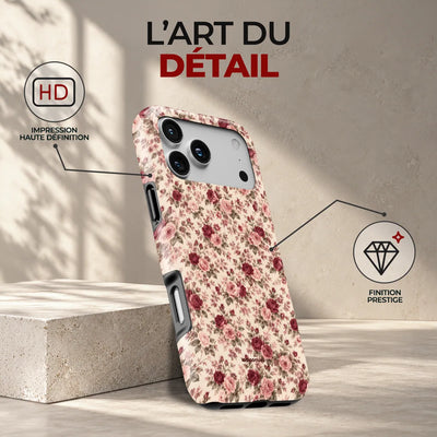 Coque Prestige Roseraie, l'art du détail : impression haute définition et finition prestige