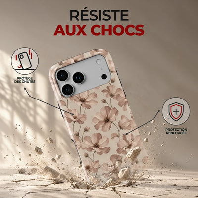 Coque Prestige Sépia, résiste aux chocs : protège des chutes, protection renforcée