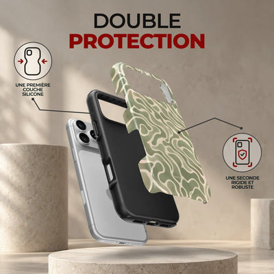Coque Prestige Topo Sauge, double protection : une première couche en silicone souple et une seconde coque rigide et robuste