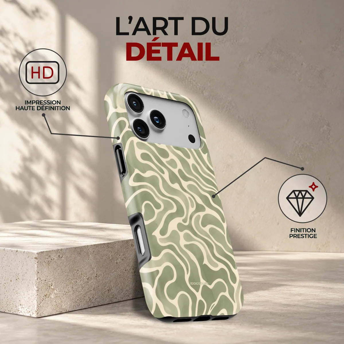 Coque Prestige Topo Sauge, l'art du détail : impression haute définition et finition prestige