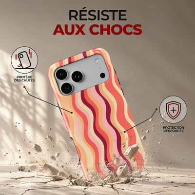 Coque Prestige Wave Pop, résiste aux chocs : protège des chutes, protection renforcée
